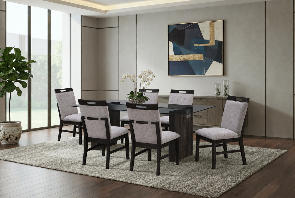 Prisma 7 Piece Table & 6 Side Chairs