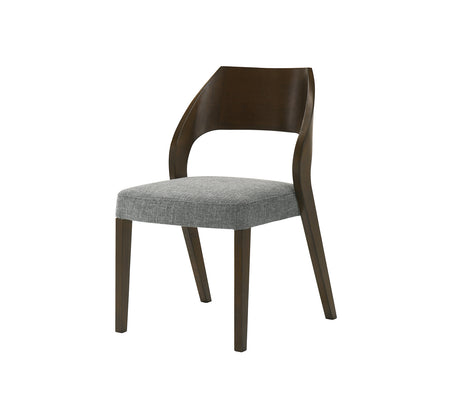 Silla Holt con respaldo de madera espresso