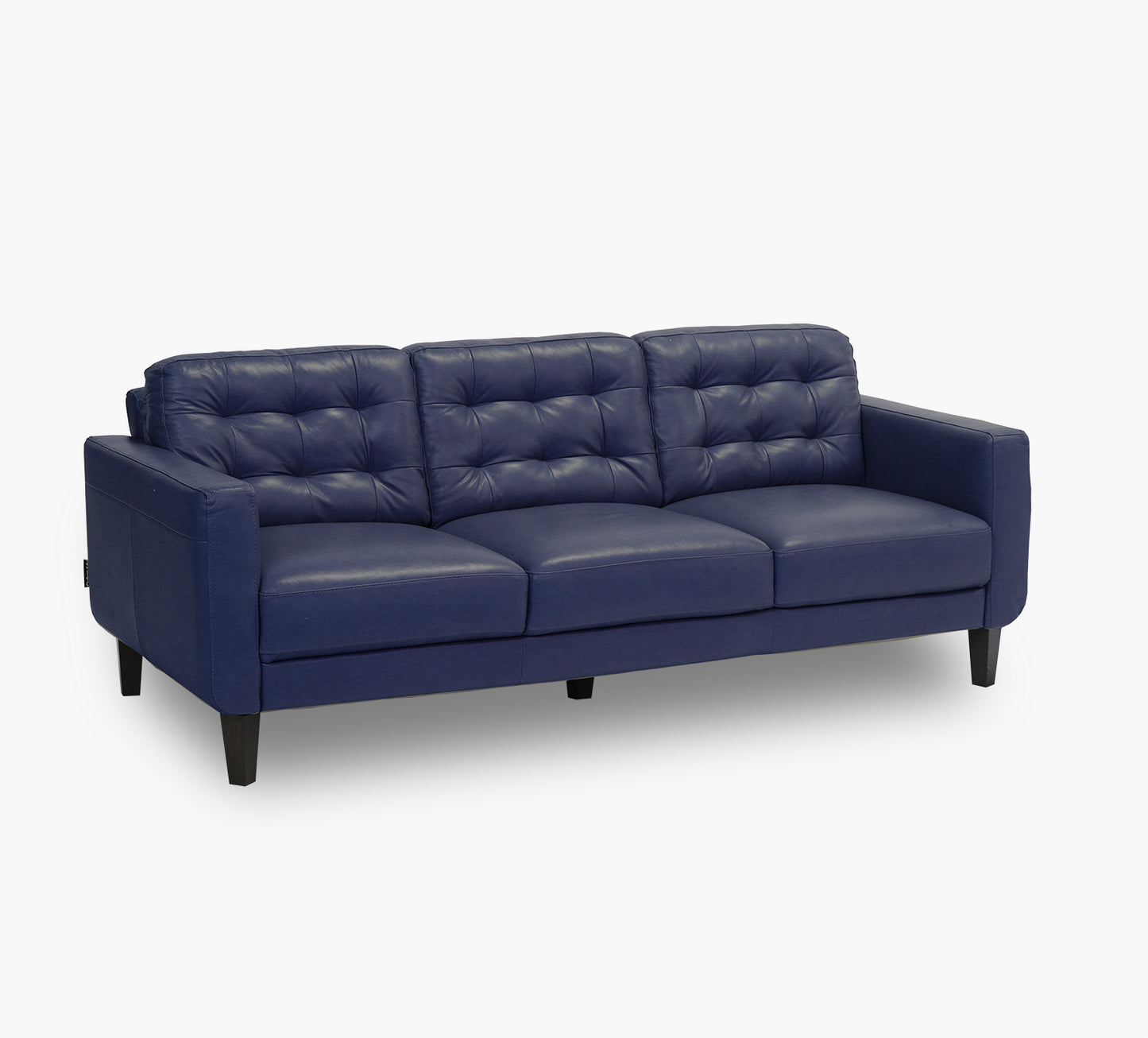 Lorenzo Blue Leather Sofa