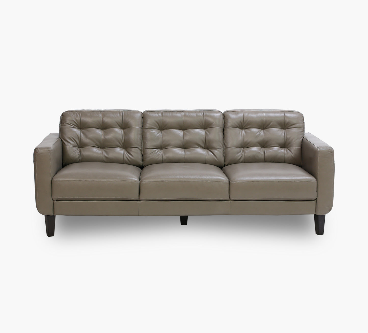 Lorenzo Taupe Leather Sofa