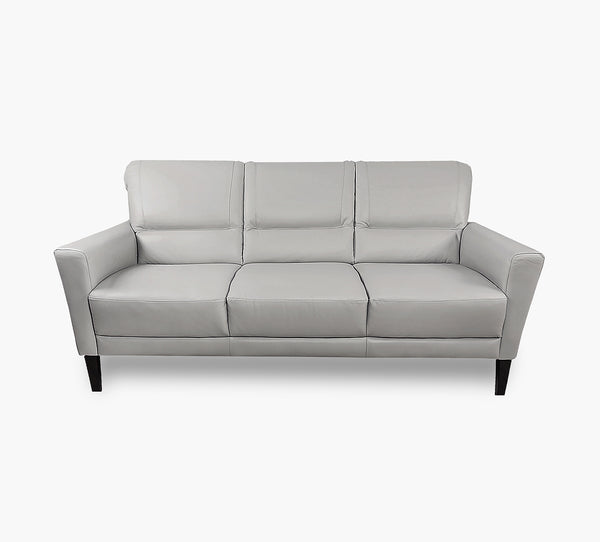 Jasper Grey Leather Sofa – Kane's Furniture