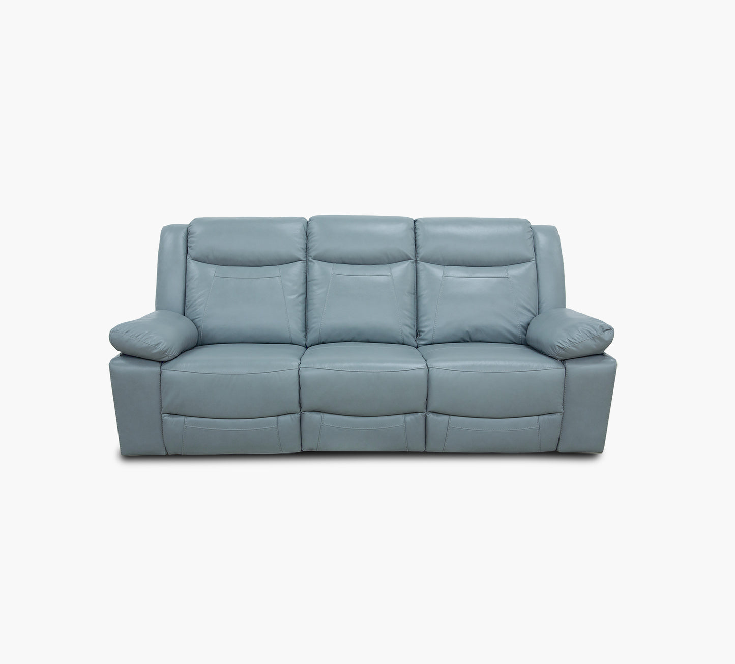 Dallas Teal Leather Reclining Sofa