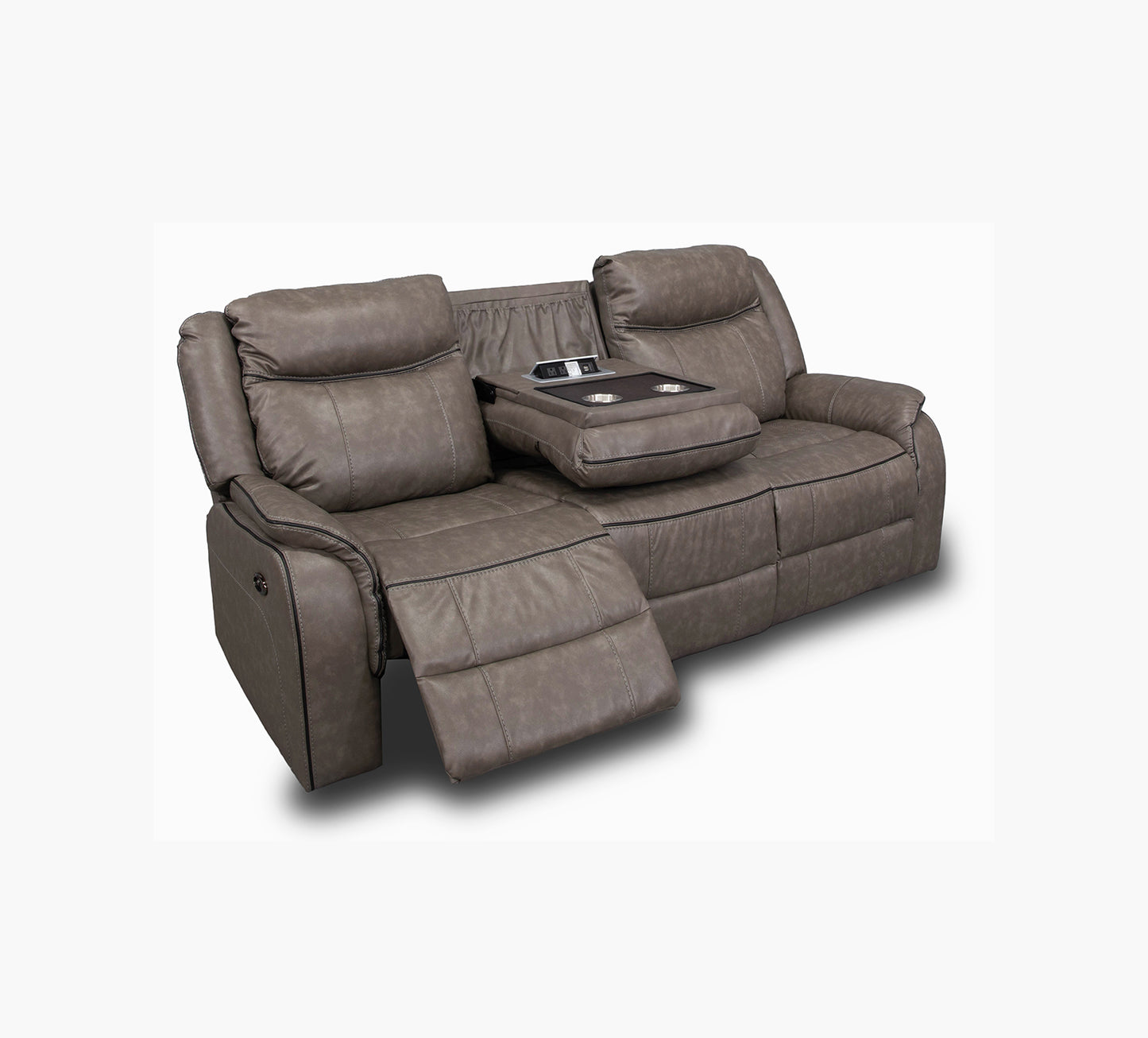 Scorpion Reclining Sofa with Drop Down Table
