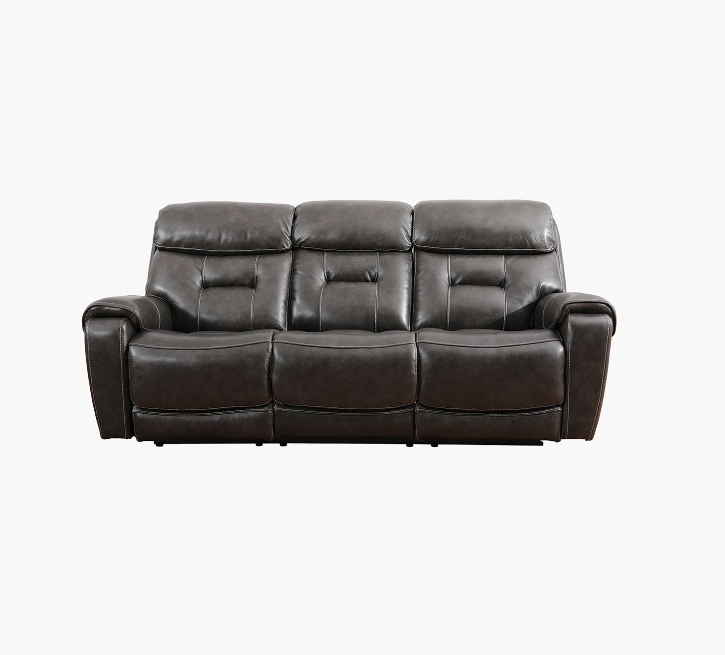 Calhoun Charcoal Leather Dual Power Reclining Sofa