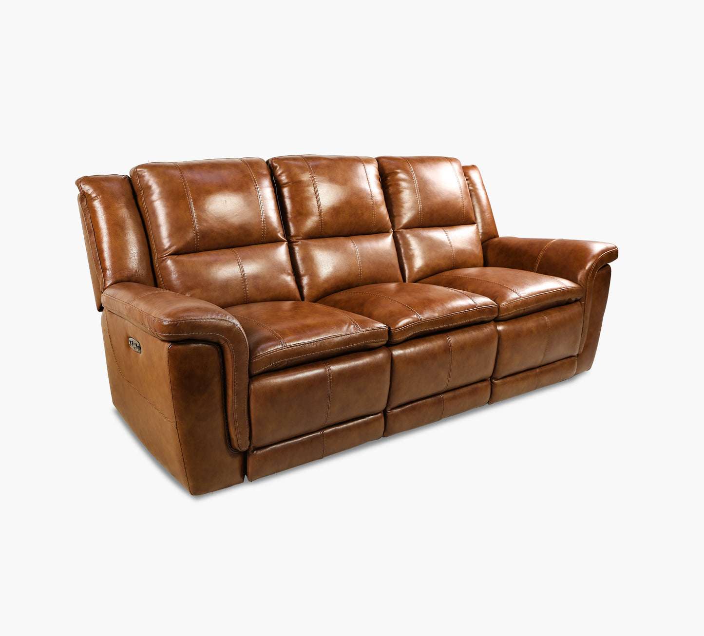 Spartan Leather Dual Power Reclining Sofa