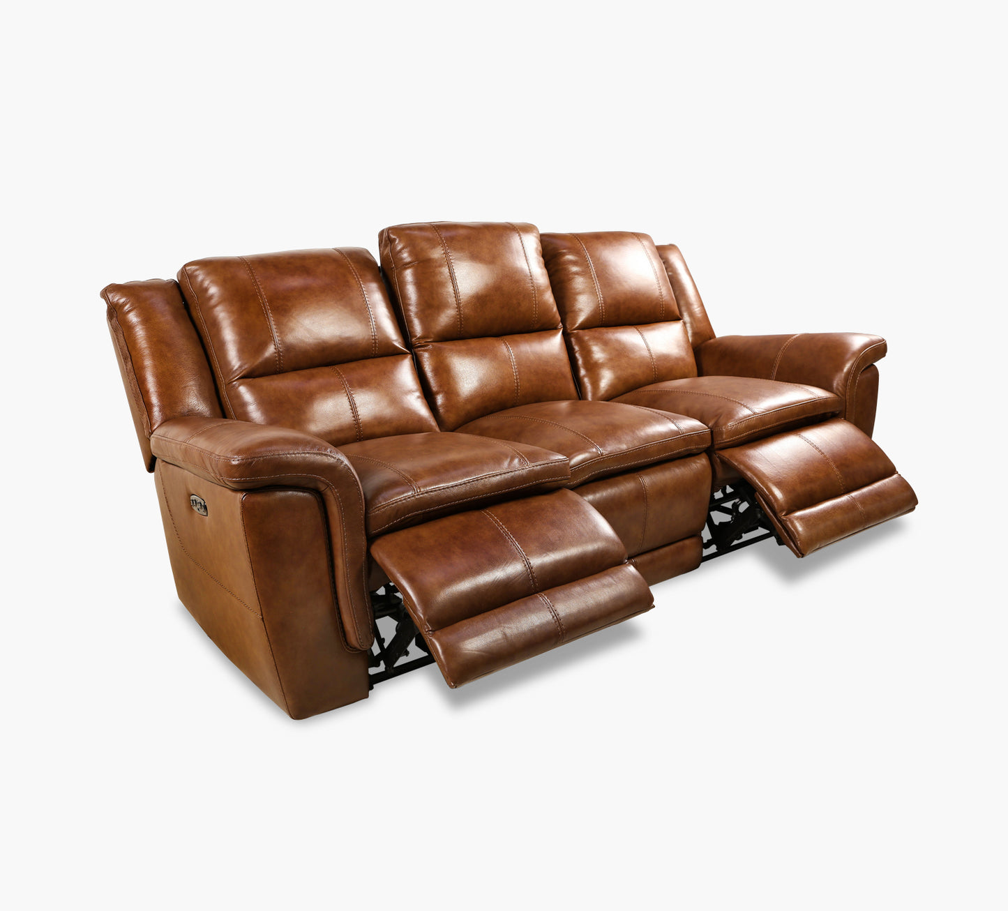 Spartan Leather Dual Power Reclining Sofa