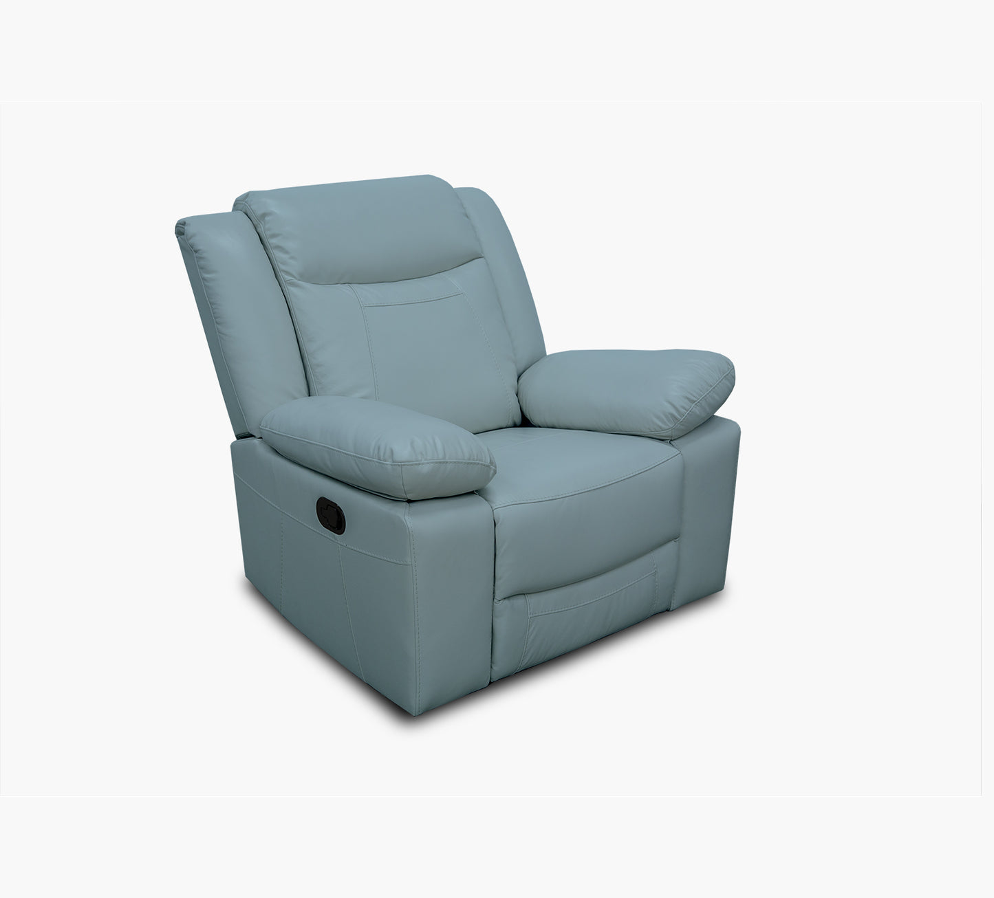 Dallas Teal Leather Glider Recliner