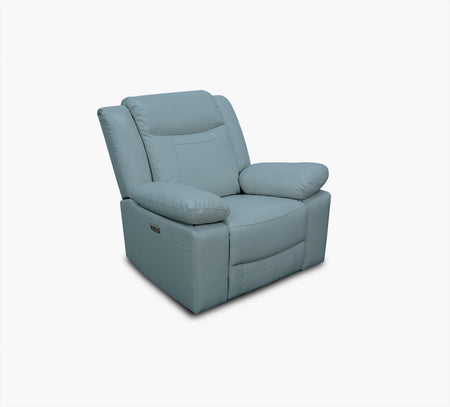 Dallas Teal Leather Dual Power Glider