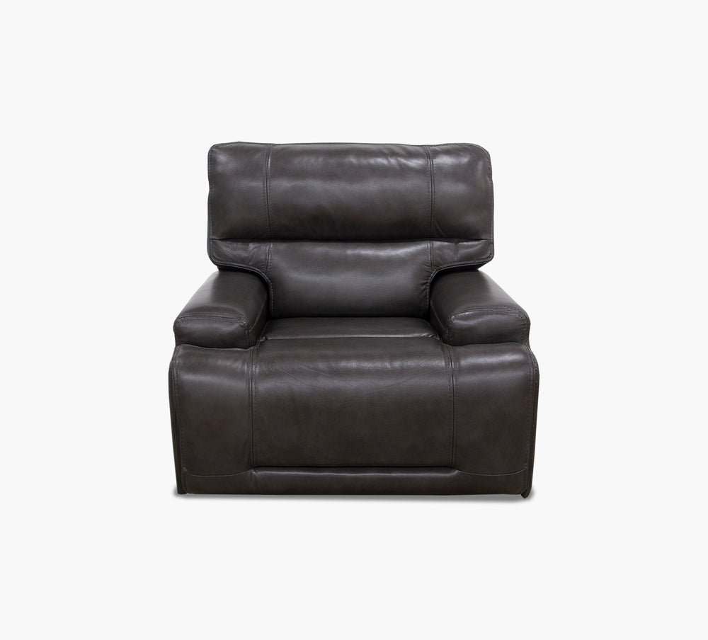 Sillón reclinable de cuero con triple potencia Nova