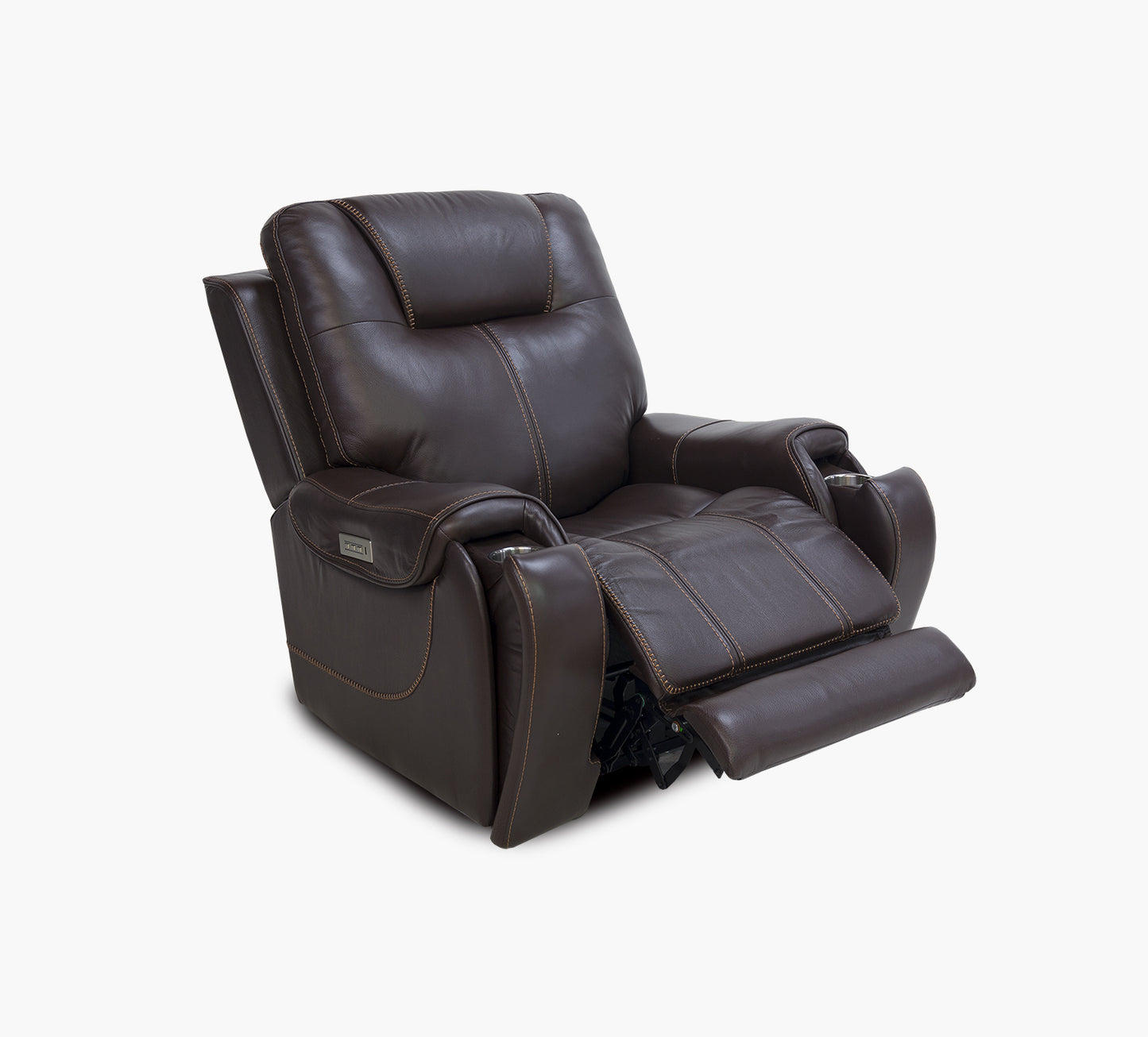 Brentwood Chocolate Leather Triple Power Recliner