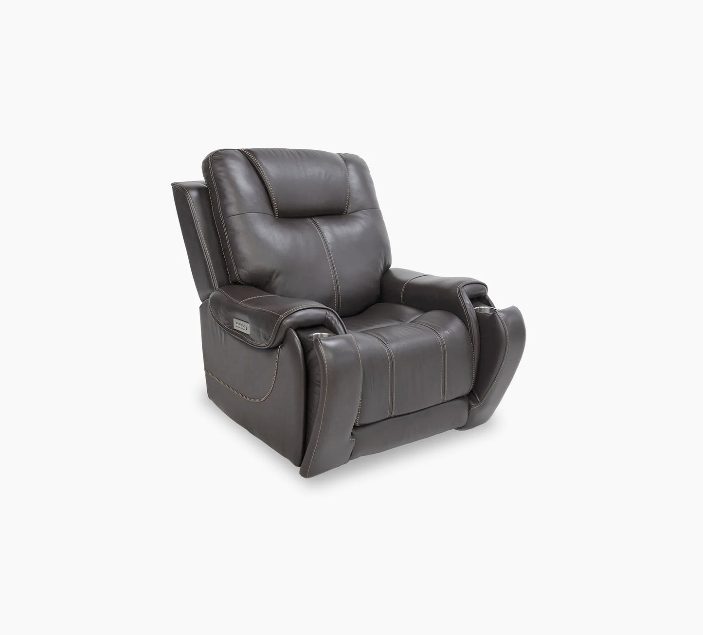 Brentwood Smoke Leather Triple Power Recliner