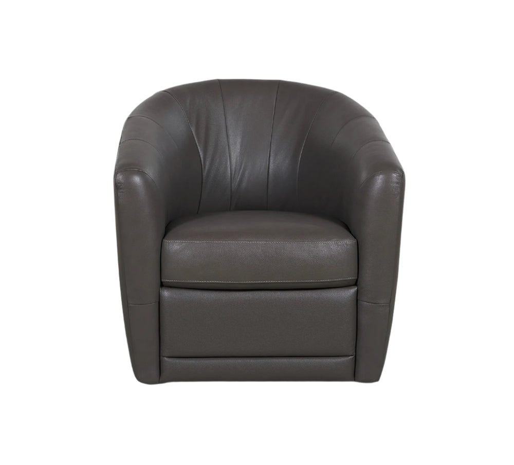 Stefano Metal Leather Swivel Chair