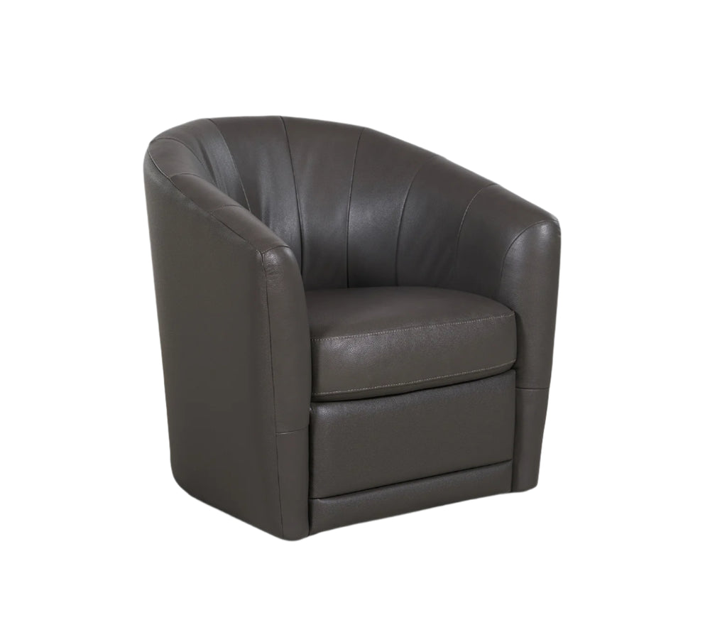 Stefano Metal Leather Swivel Chair