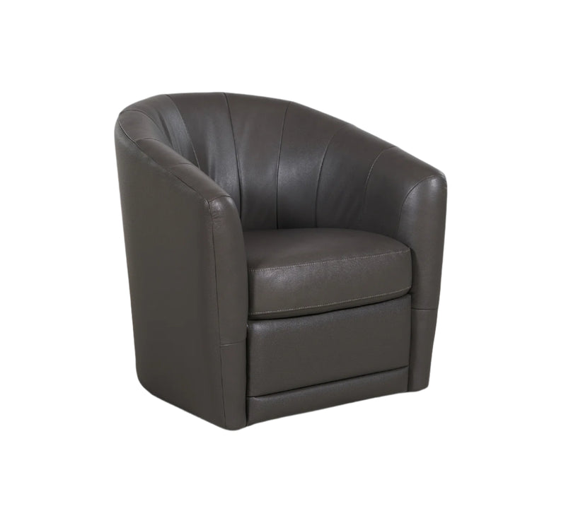 Stefano Metal Leather Swivel Chair