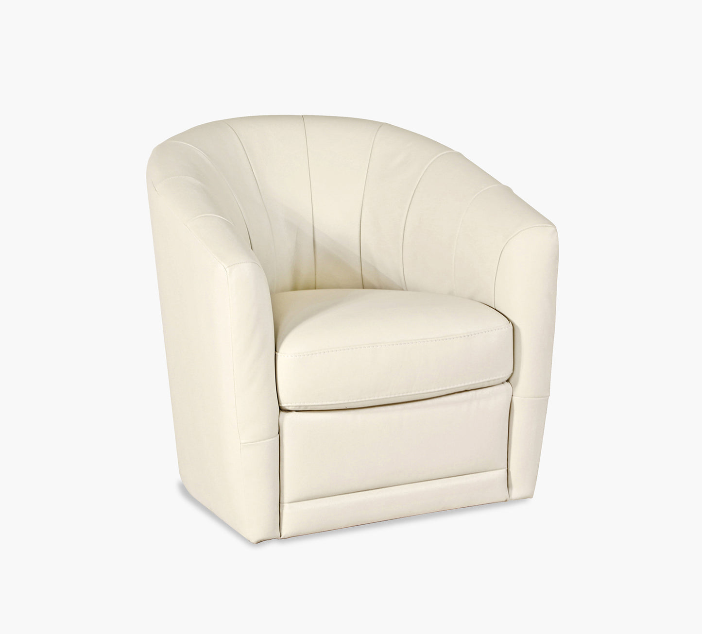 Stefano Alabaster Leather Swivel Chair