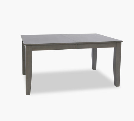 Mesa rectangular con patas de mango en color gris