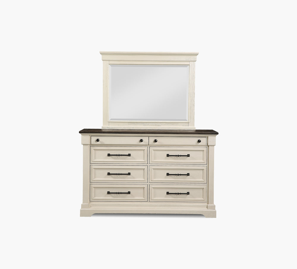 Woodbridge White Landscape Mirror