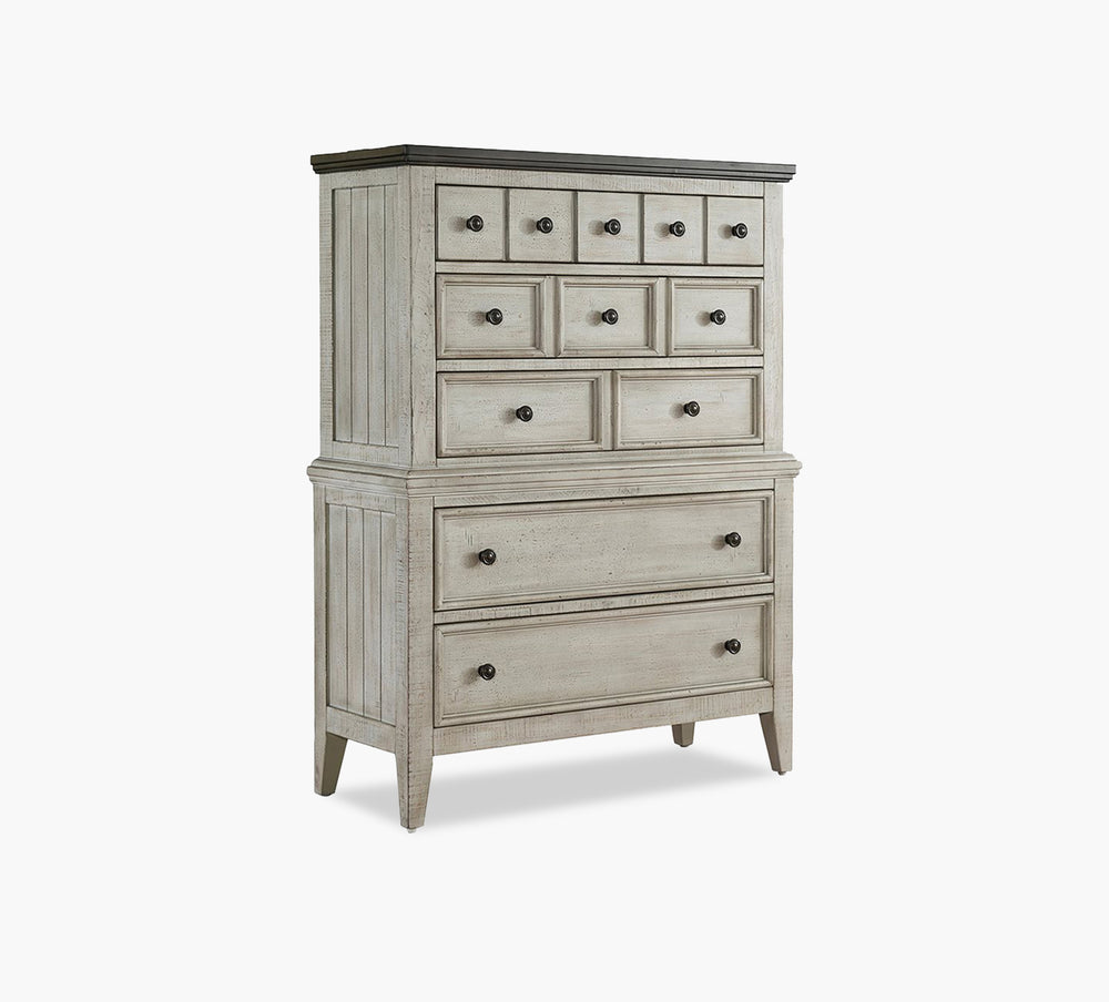 Farm House White 5 Drawer Chest