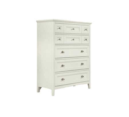 Kentwood Antique White 5 Drawer Chest