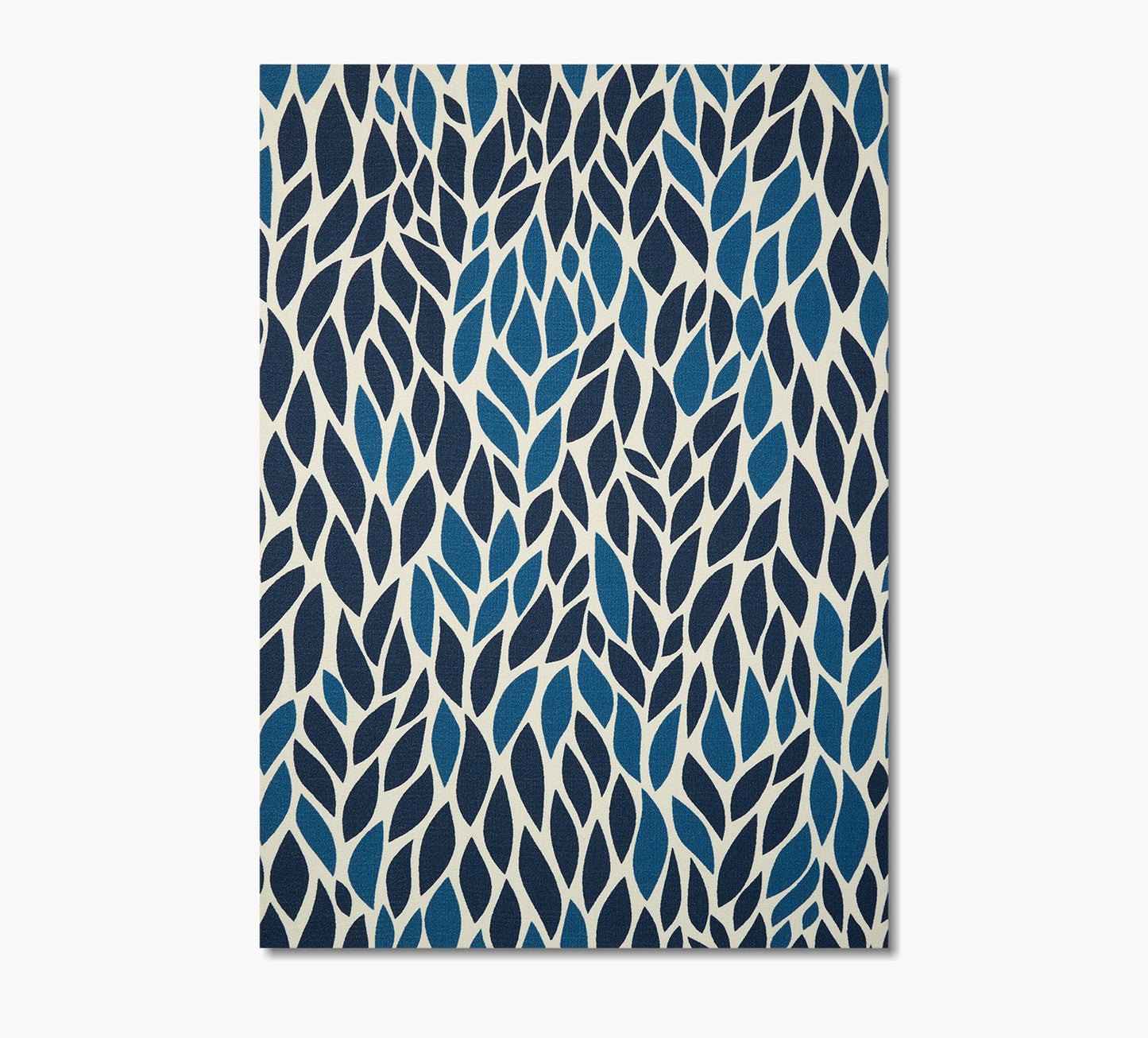 Blue Pop Leaves 5' x 8' Outdoor Area Rug