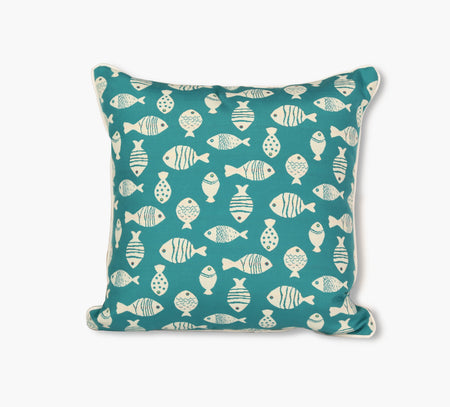 Cojín reversible para exteriores Emerald Go Fish