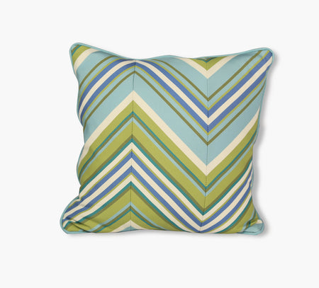 Pursuit Aqua Reversible Outdoor Throw Pillow