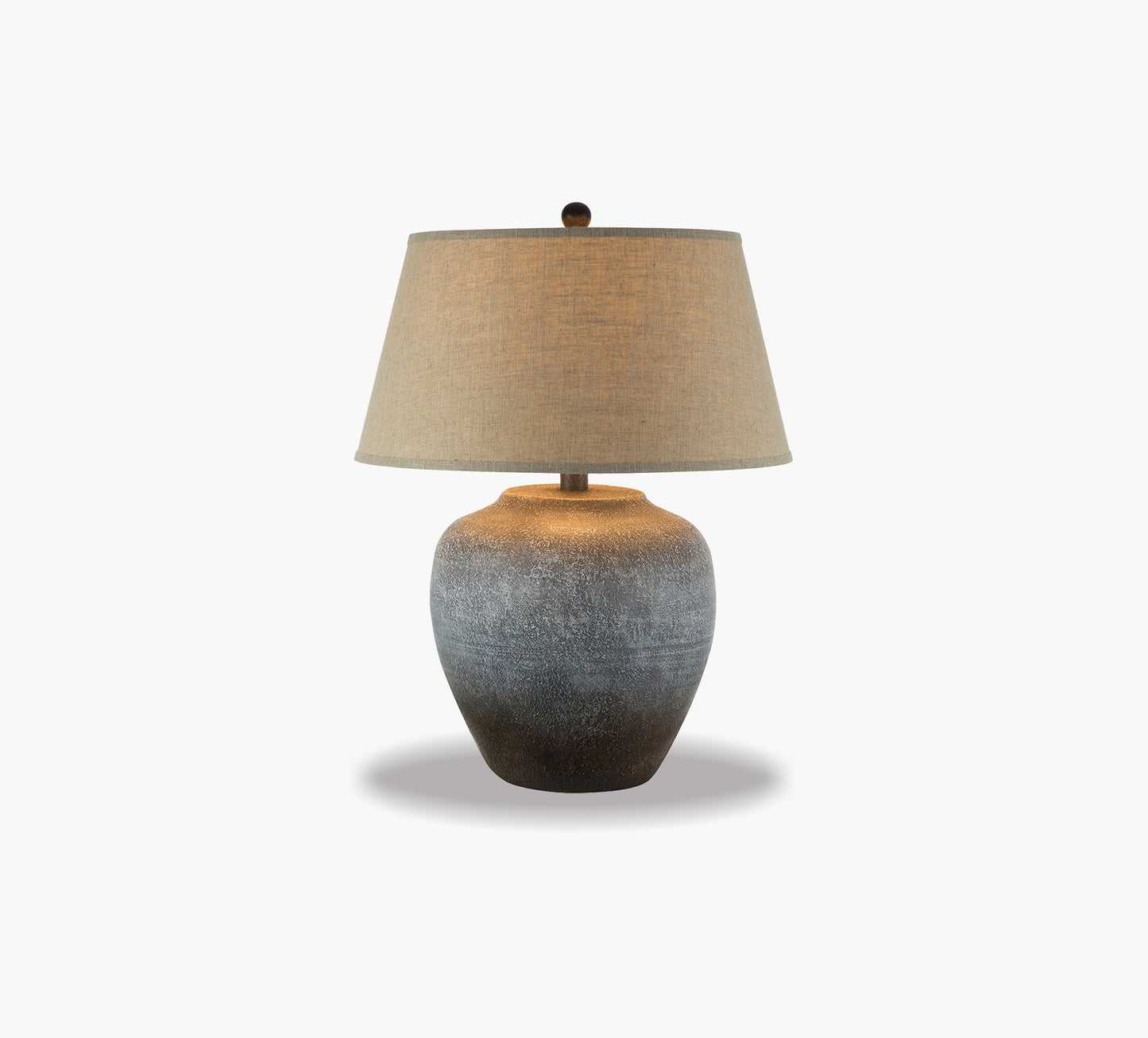 Grey Rust Table Lamp