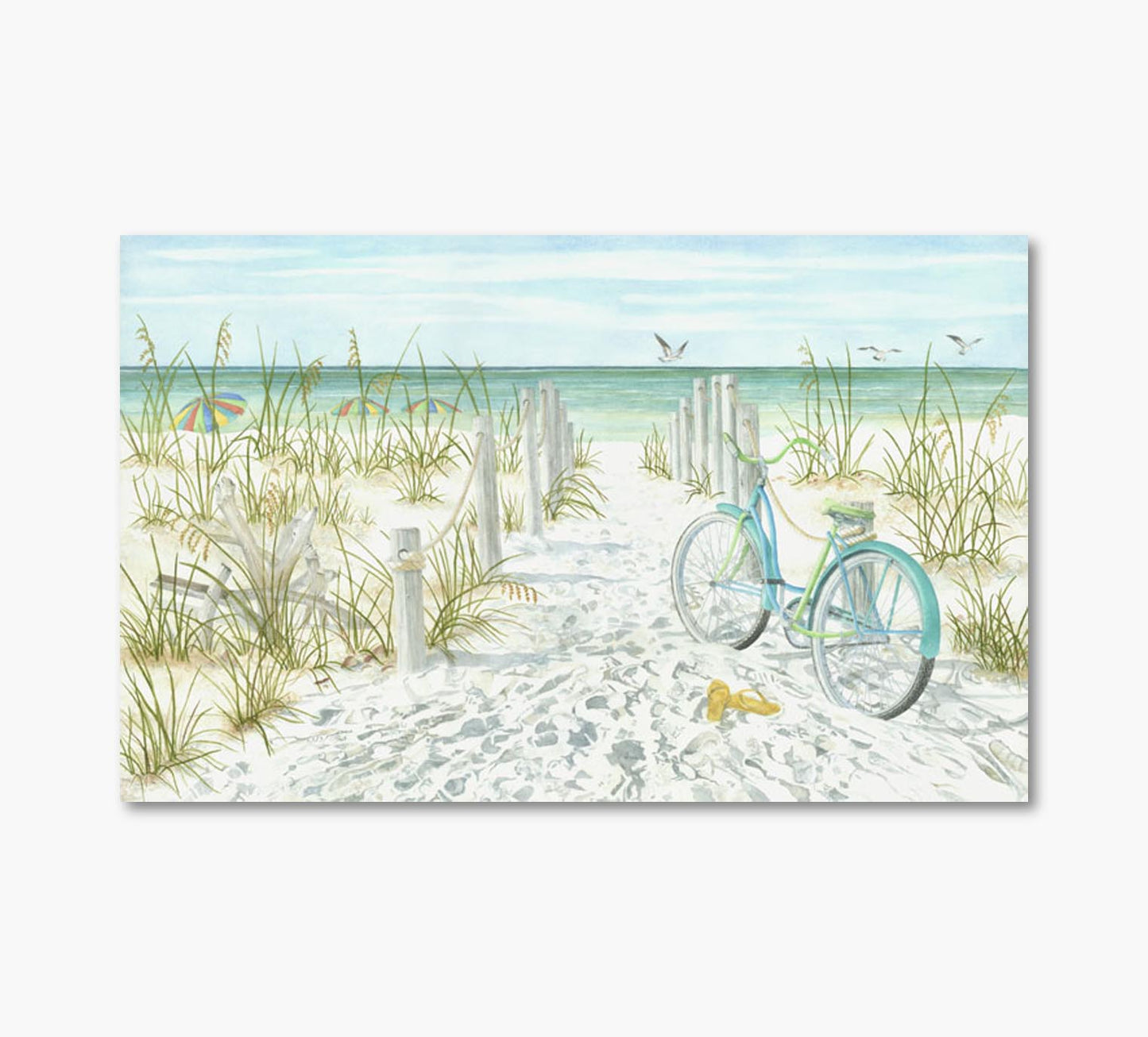 Bicycle On Beach Artwork 34 x 44