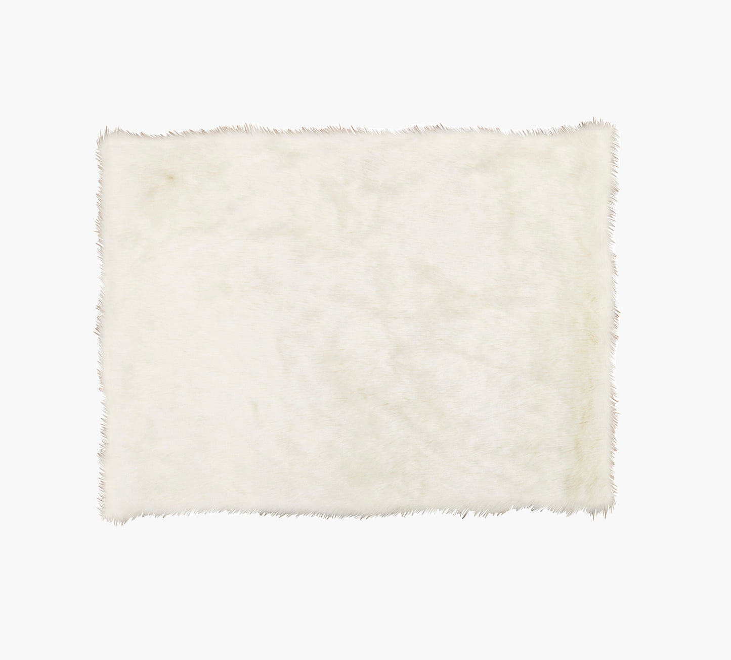 White Faux Fur Throw 50 x 60
