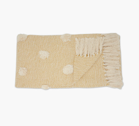 Mustard Woven Cotton Throw 50 x 60