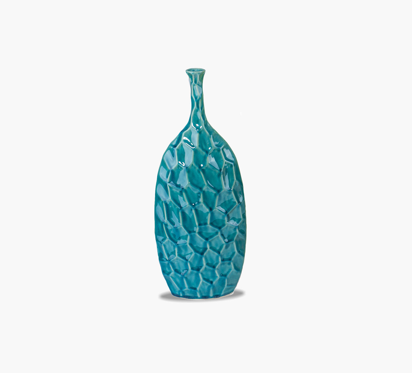 Sidona Blue Hammered Vase
