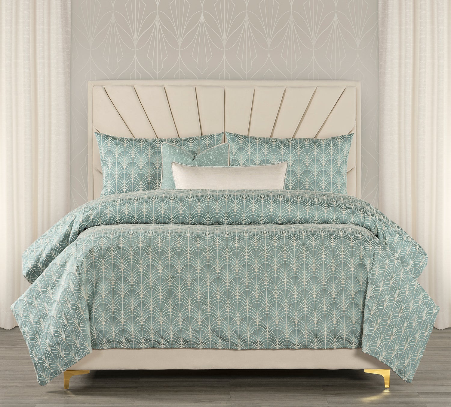 At The Gate Blue Queen Comforter Set Kane's Furniture
