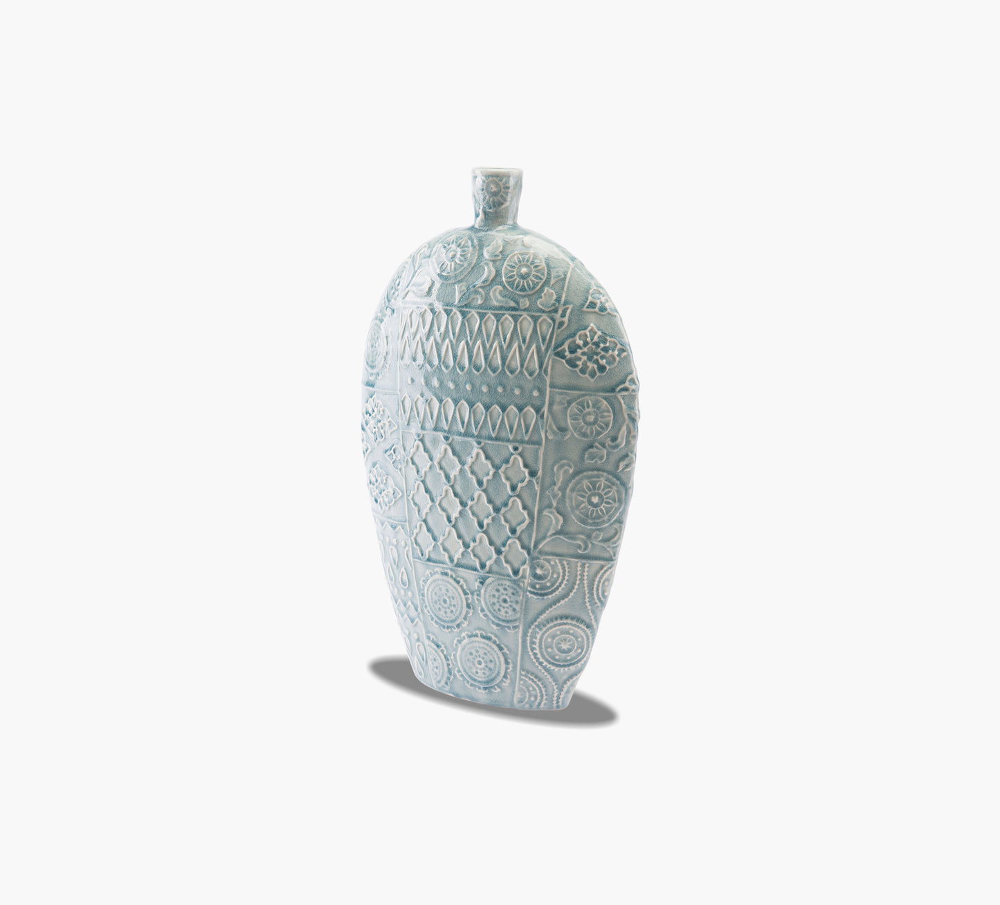 Medallion Large Blue Vase