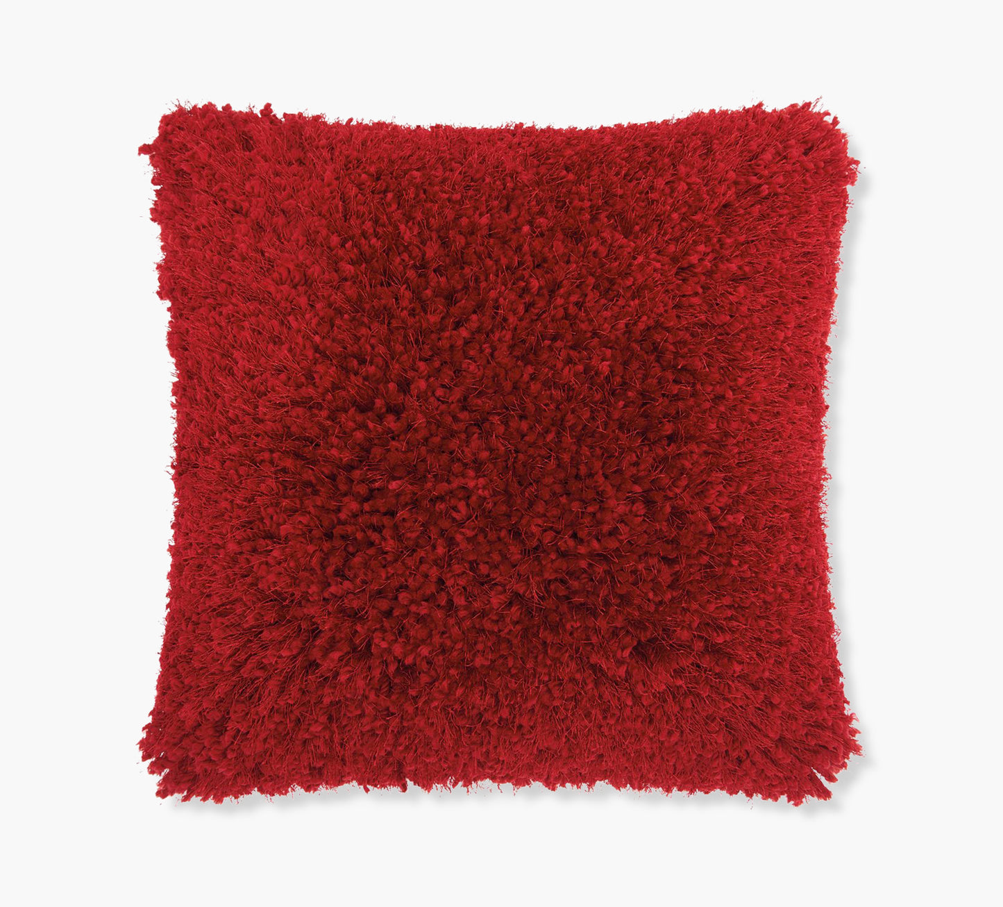 Red Shag Pillow