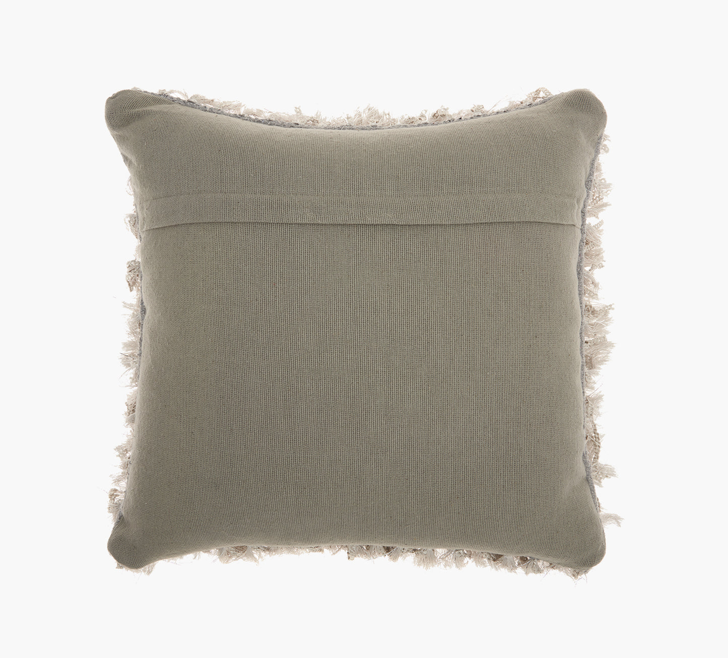 Light Grey Shag Accent Pillow 20 x 20