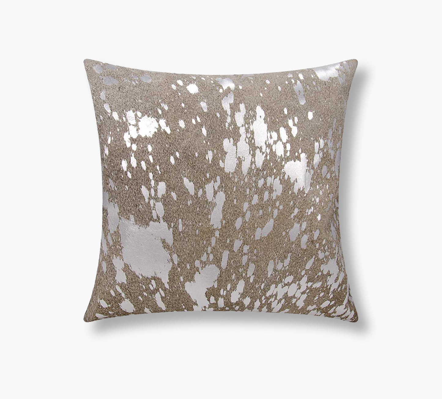 Natural Leather Hide Beige pillow 18 x 18