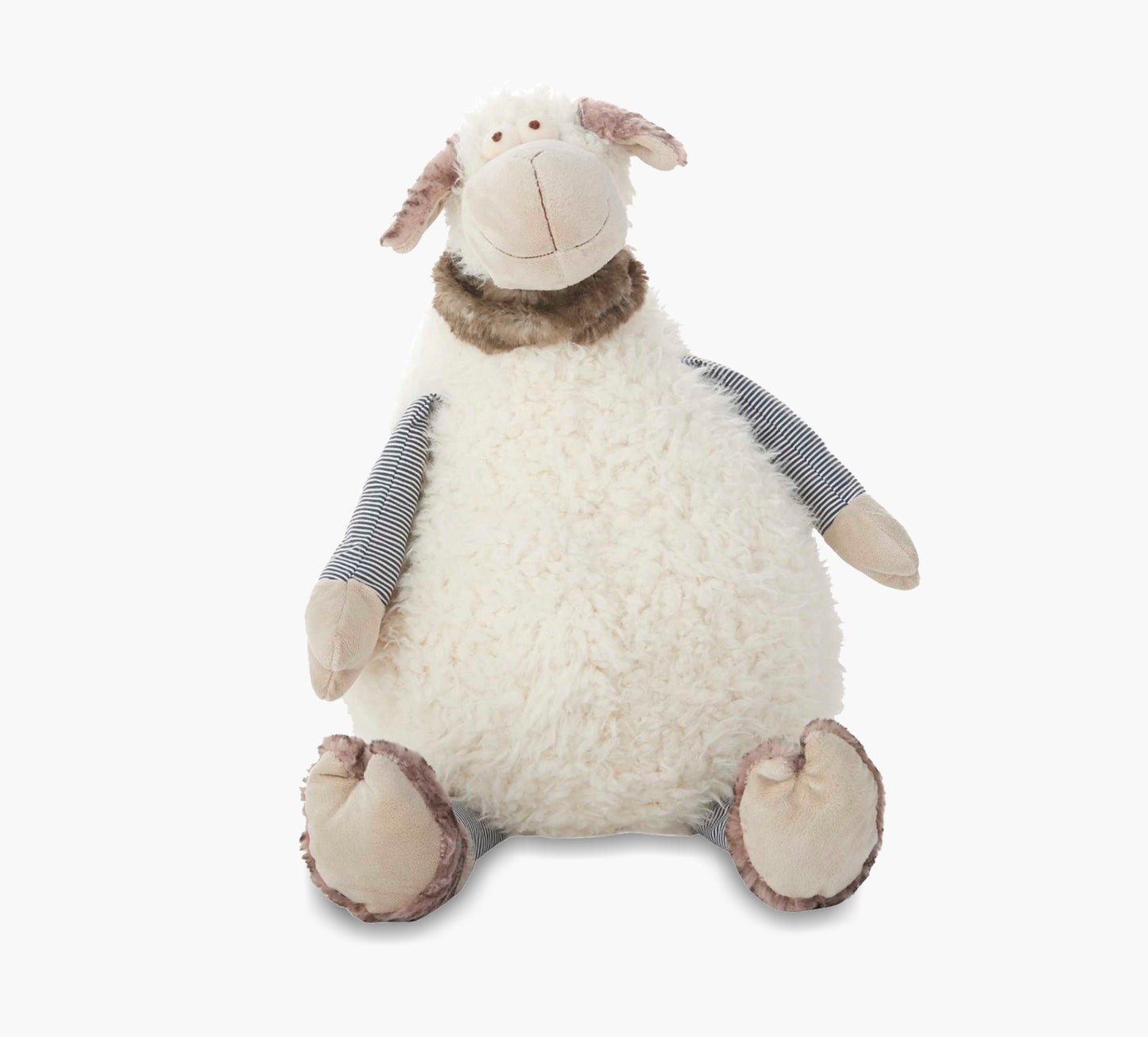 Ivory Plush Sheep Pouf