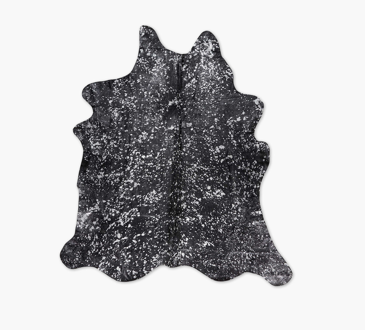 Metallic splash black/silver couture rug
