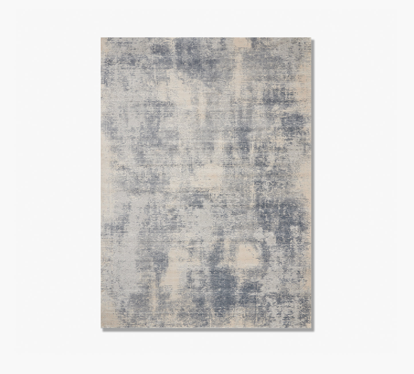 Rustic Textures Blue and Ivory 5 x 8 Rug