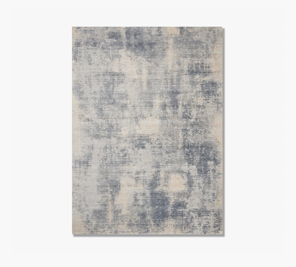 Alfombra Rustic Textures Azul y Marfil 8x10