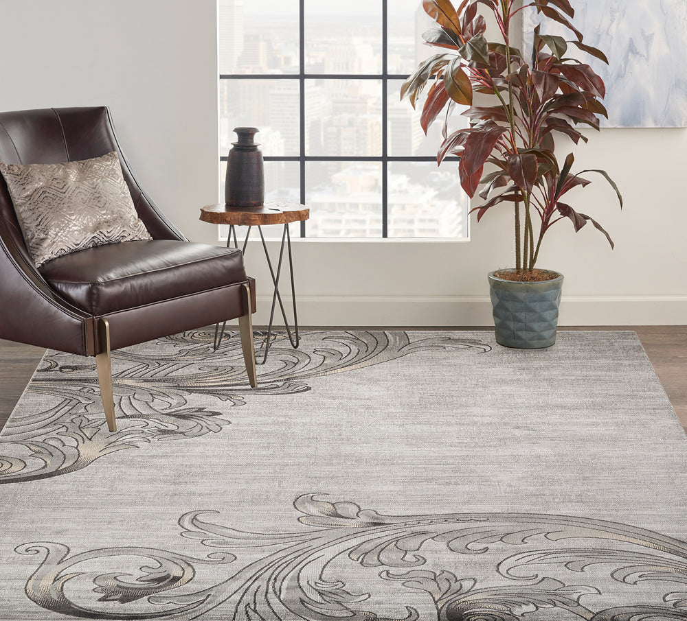 Maxell Grey Swirl 5 x 8 Rug