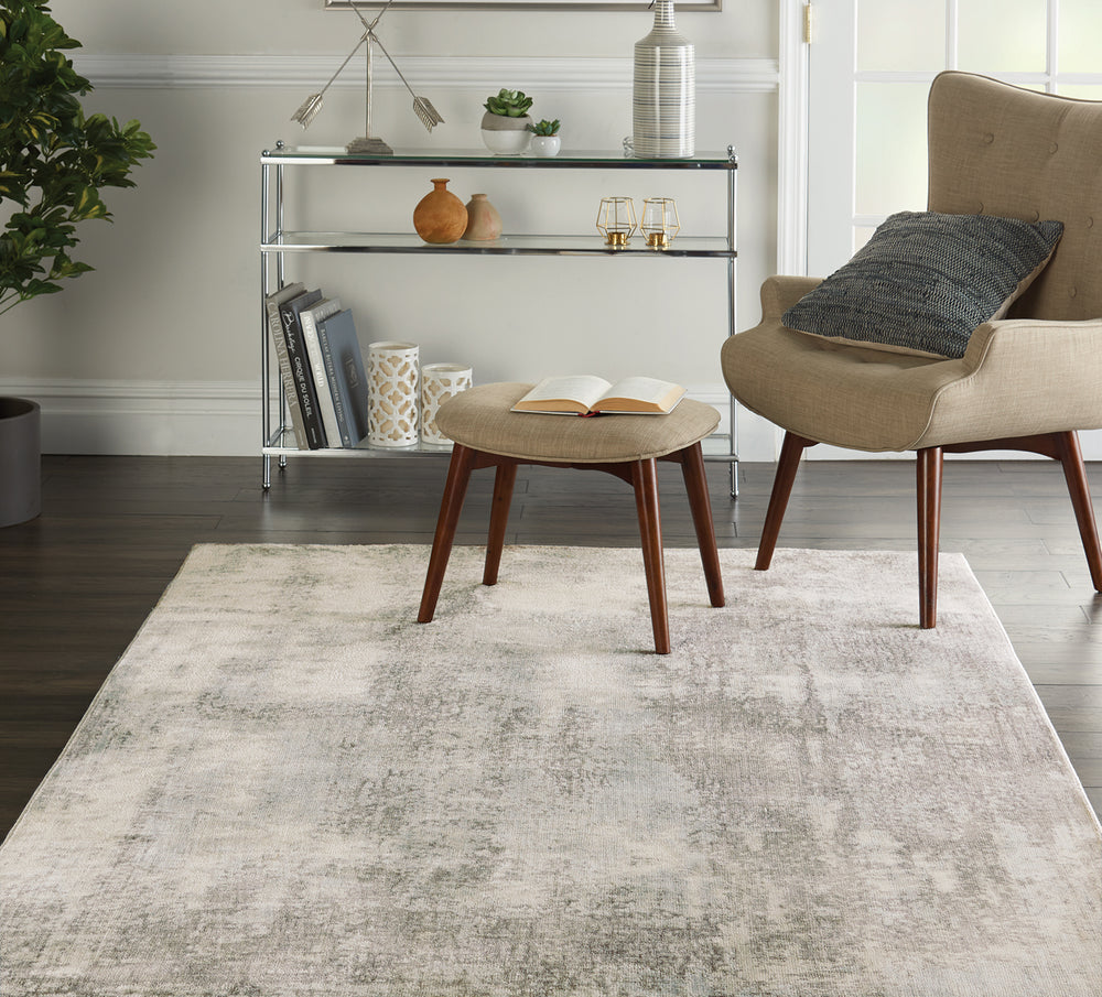 Etchings Grey Blue 8 x 10 Rug