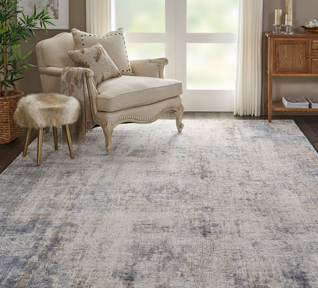 Rustic Texture Grey Beige 5 x 8 Rug