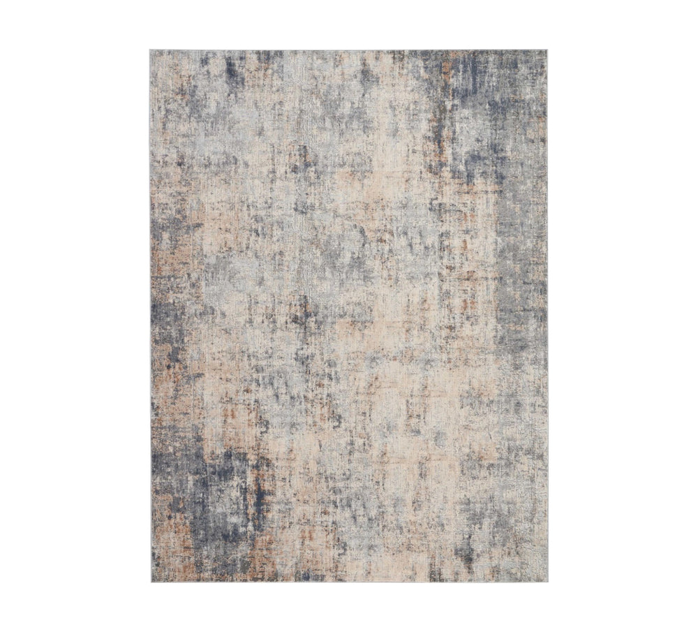 Alfombra rústica de textura gris y beige de 8 x 10 pulgadas