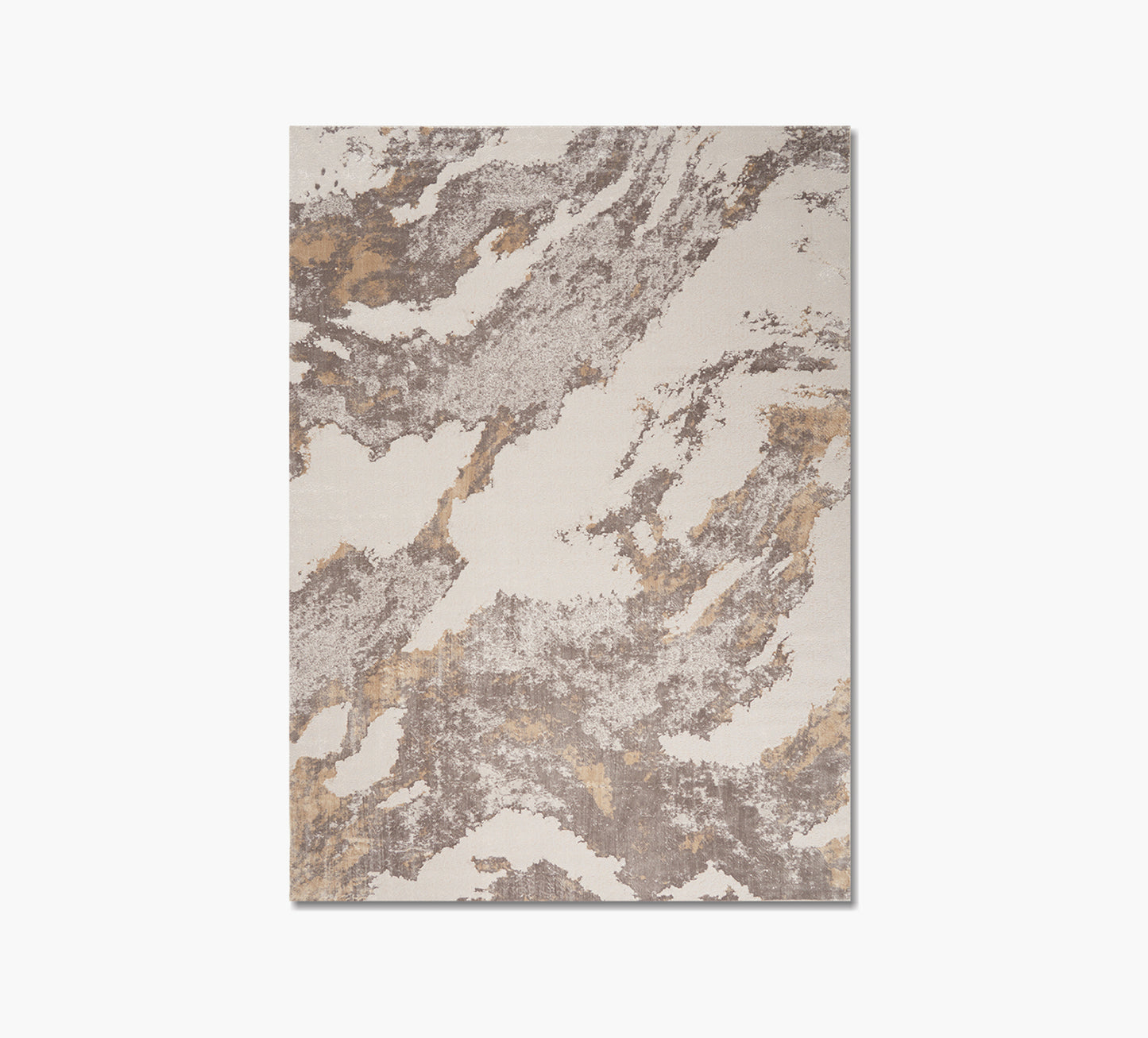 Silky Textures Brown and Ivory 8 x 10 Rug