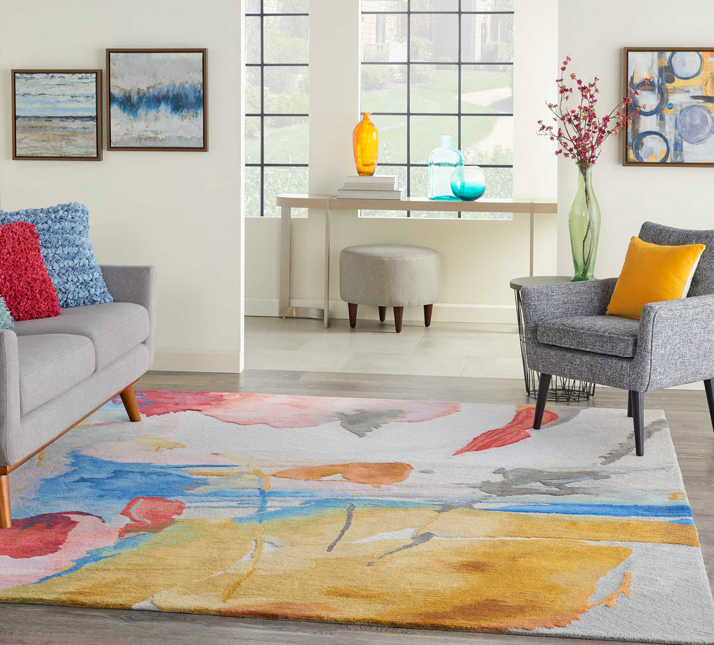 Abstract Multi 8 x 10 Area Rug
