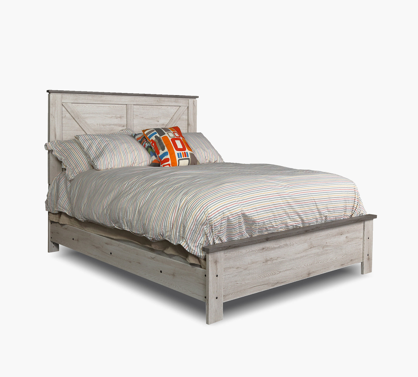 Adorna Two Tone Queen Panel Bed