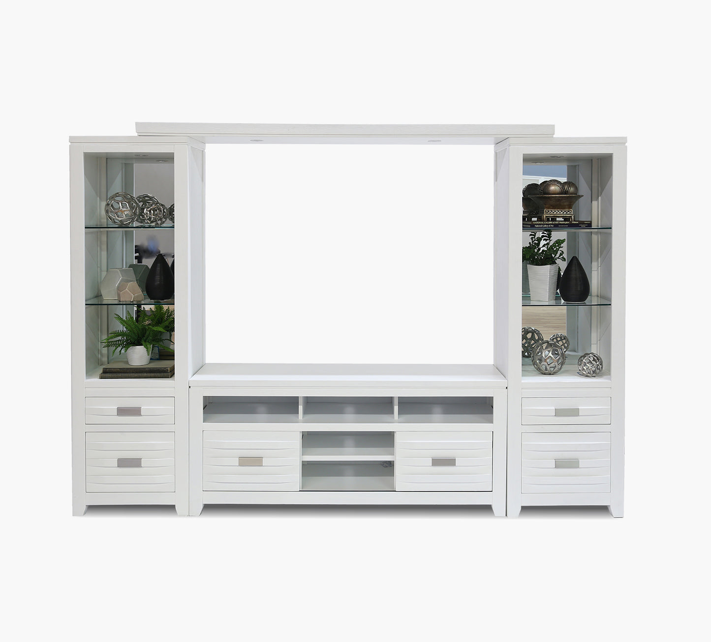 Altamonte White 4 Piece Wall Unit with 60" TV Console