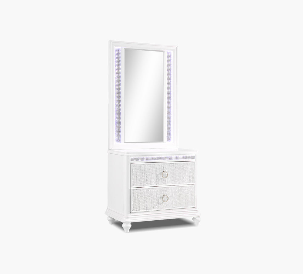Anastasia 2 Drawer Nightstand/Nightstand Mirror Set