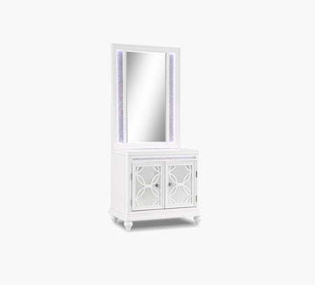 Anastasia Door Nightstand/Nightstand Mirror Set